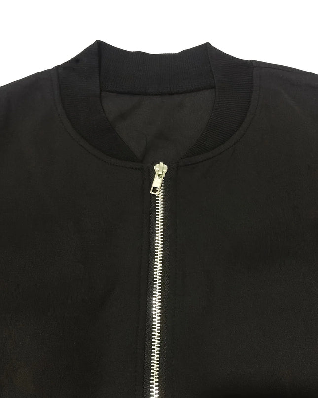 Elegant Women's Long Sleeve Zip-Up Jacket