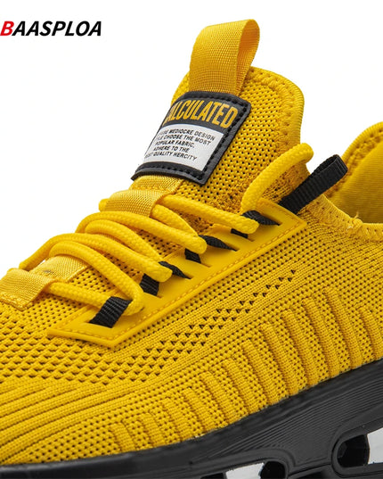 Baasploa Men's Sneakers - Breathable, Anti-Slip, Shock-Absorbing Athletic Shoes