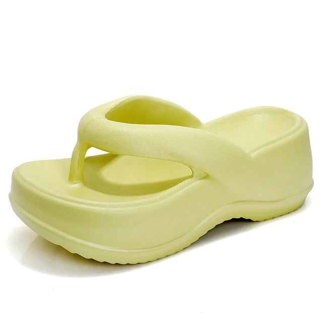 Women's Platform Flip Flops – Soft Sole EVA Slippers with Non-Slip Grip, Comfortable Slides