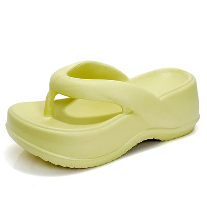 Women's Platform Flip Flops – Soft Sole EVA Slippers with Non-Slip Grip, Comfortable Slides