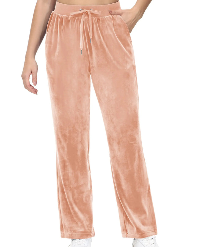 Women's Fleece Jogger Sweatpants with Drawstring and Elastic Waist