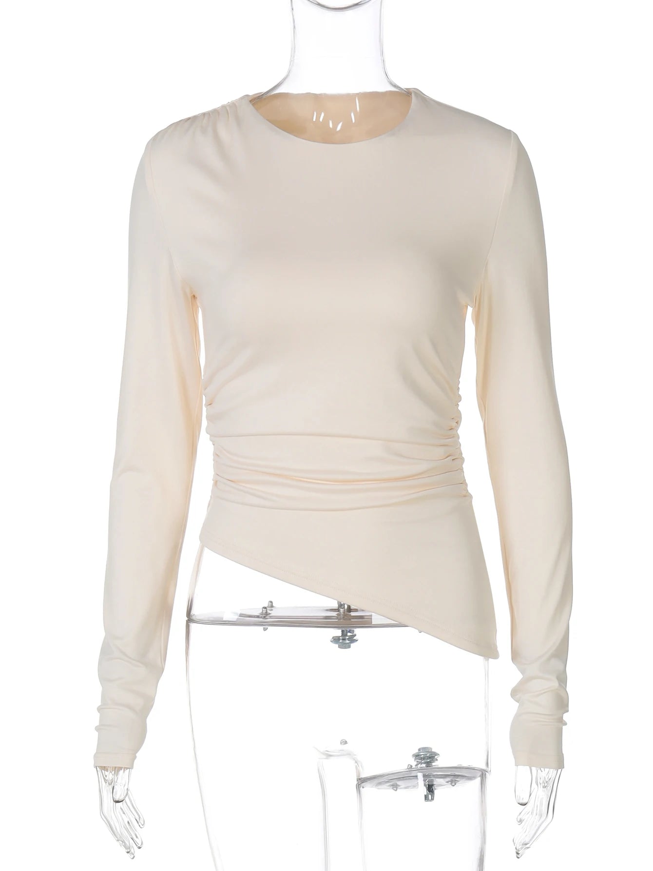 Hugcitar Women's Long Sleeve Irregular Slim Fit Sweater