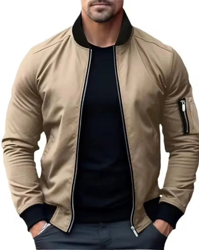 Men's Casual Fit Bomber Jacket - Various Colors