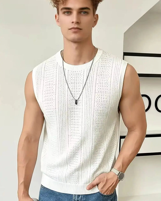 Men's Sleeveless Knitted Vest