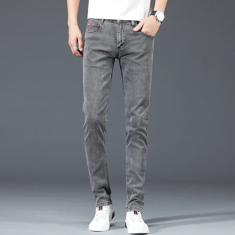 Men's Slim Fit Stretch Jeans - Comfortable Slim Fit Pants