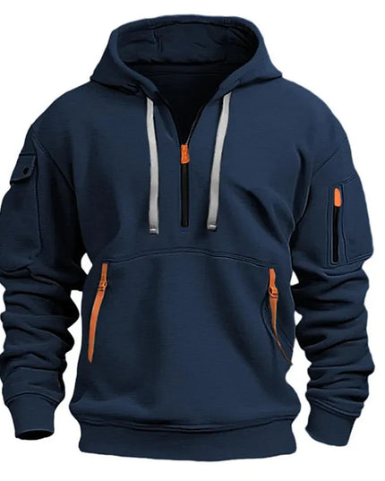 Men's Loose Fit Casual Hooded Sweater