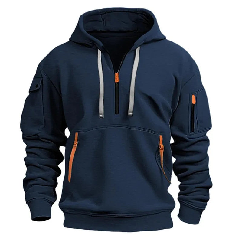 Men's Loose Fit Casual Hooded Sweater