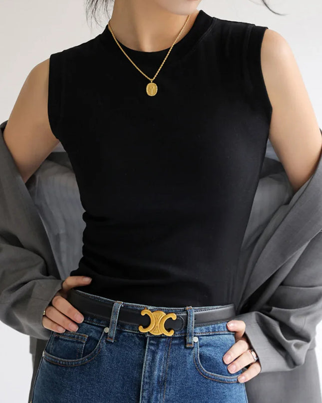 Women's Camisole Vest with Round Neck – Comfortable & Stylish Women's Tank Top