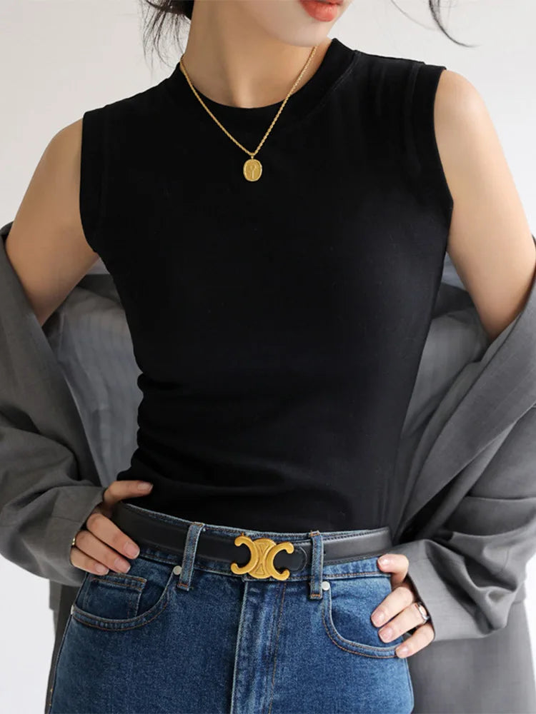 Women's Camisole Vest with Round Neck – Comfortable & Stylish Women's Tank Top