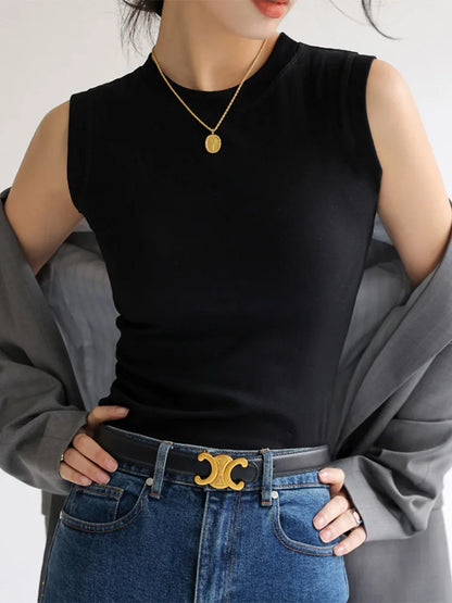 Women's Camisole Vest with Round Neck – Comfortable & Stylish Women's Tank Top
