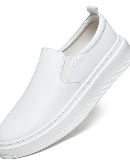 Men's Genuine Leather Slip-On Casual Shoes with Soft Sole