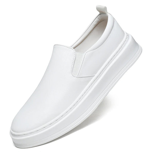 Men's Genuine Leather Slip-On Casual Shoes with Soft Sole