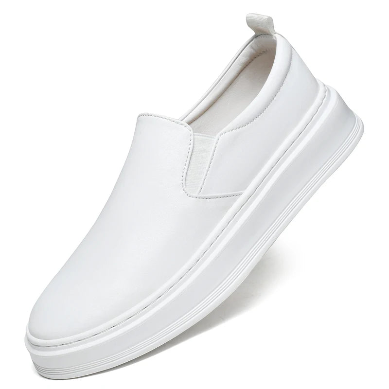 Men's Genuine Leather Slip-On Casual Shoes with Soft Sole