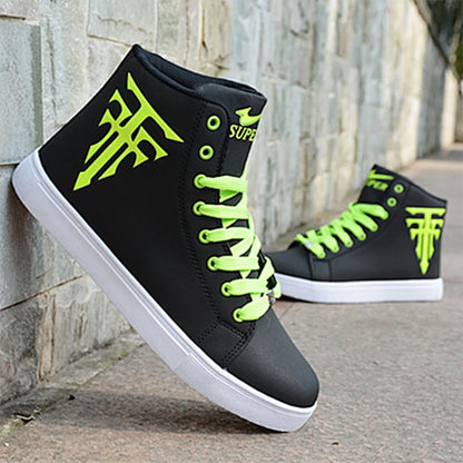 Men's High Top Vulcanized Lace Up Sneakers