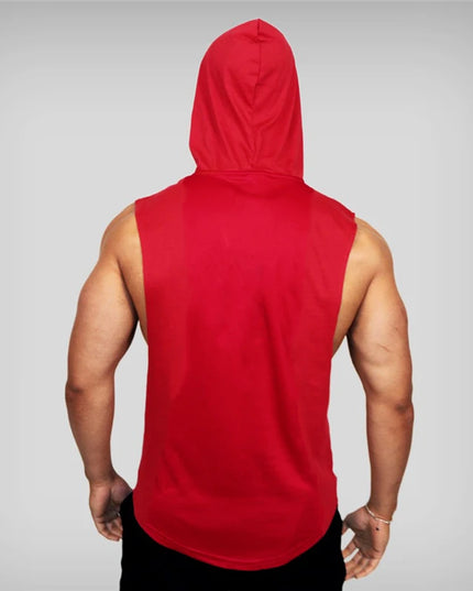 Men's Sleeveless Hooded Vest - Breathable, Lightweight, Men's Athletic Hooded Tank Top