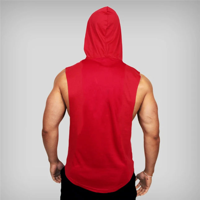 Men's Sleeveless Hooded Vest - Breathable, Lightweight, Men's Athletic Hooded Tank Top