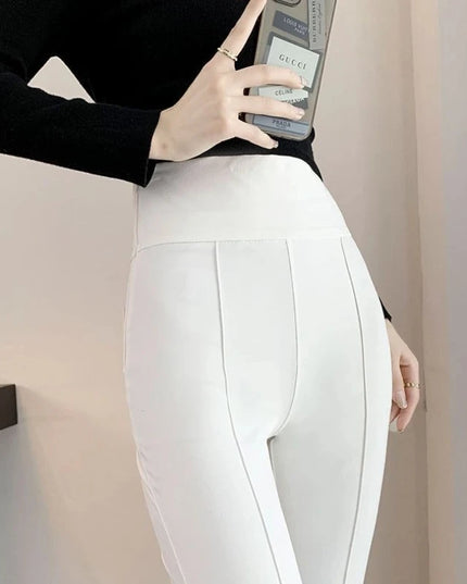 Women's High-Waist Flare Pants - Slim Fit Casual Trousers for Women