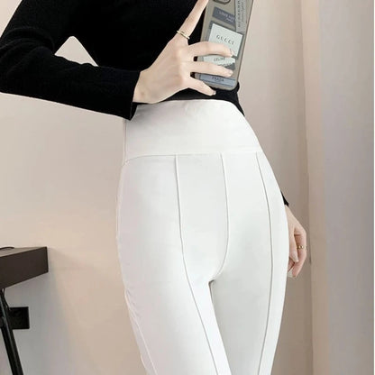 Women's High-Waist Flare Pants - Slim Fit Casual Trousers for Women