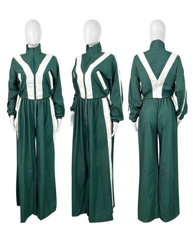 Women’s Two-Piece Set – Loose, Breathable Jacket and Pants Ensemble