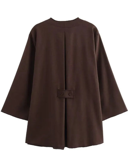 Linen Women's 2-Piece Set: Kimono Style Loose Lace-Up Shirt and Wide Leg Pants