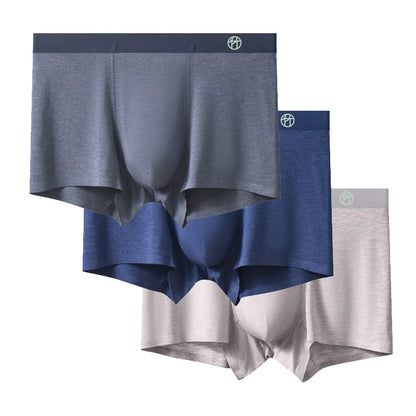 3-Pack Bamboo Fiber Men's Breathable Boxer Briefs – Comfortable, Eco-Friendly Men’s Underwear Set
