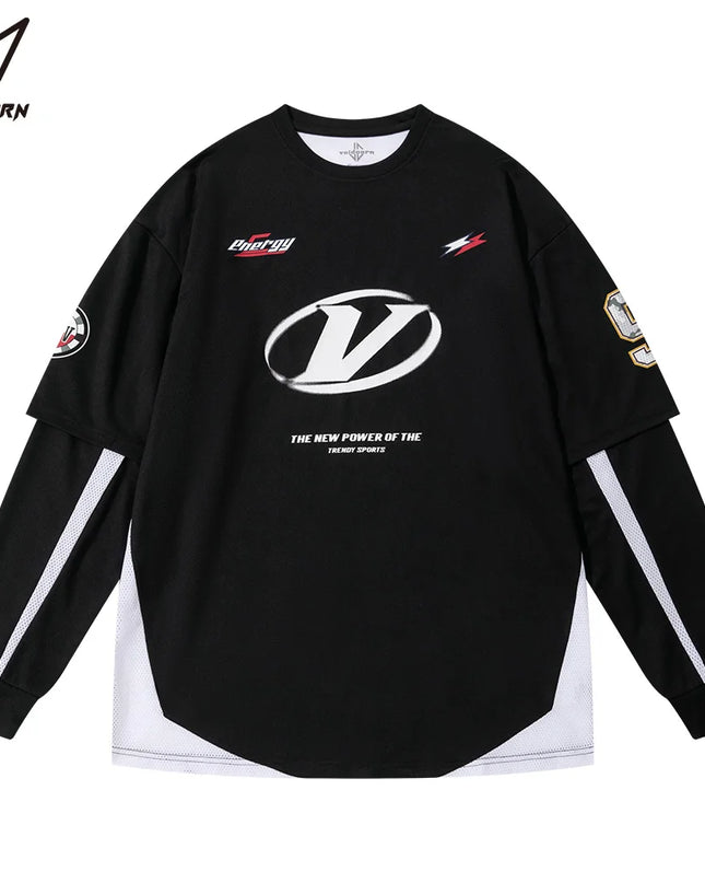 Veidoorn Men's Long Sleeve Athletic Workout Sweater – Comfortable Activewear for Men