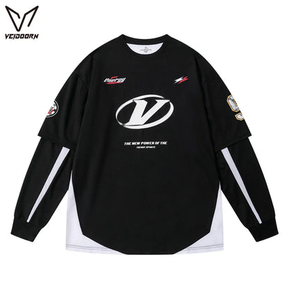 Veidoorn Men's Long Sleeve Athletic Workout Sweater – Comfortable Activewear for Men