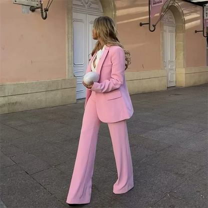 Women's Stylish Blazer and Pants Set - Two And Single Piece Outfit for Work or Casual