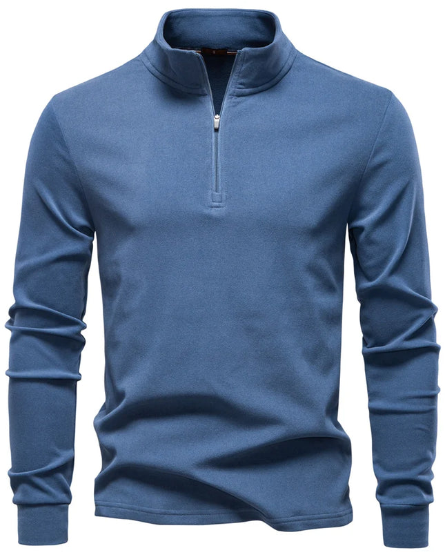 Men's Zipper Sweatshirt with Long Sleeves - Breathable Lightweight Jacket for Men
