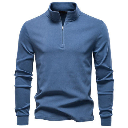 Men's Zipper Sweatshirt with Long Sleeves - Breathable Lightweight Jacket for Men