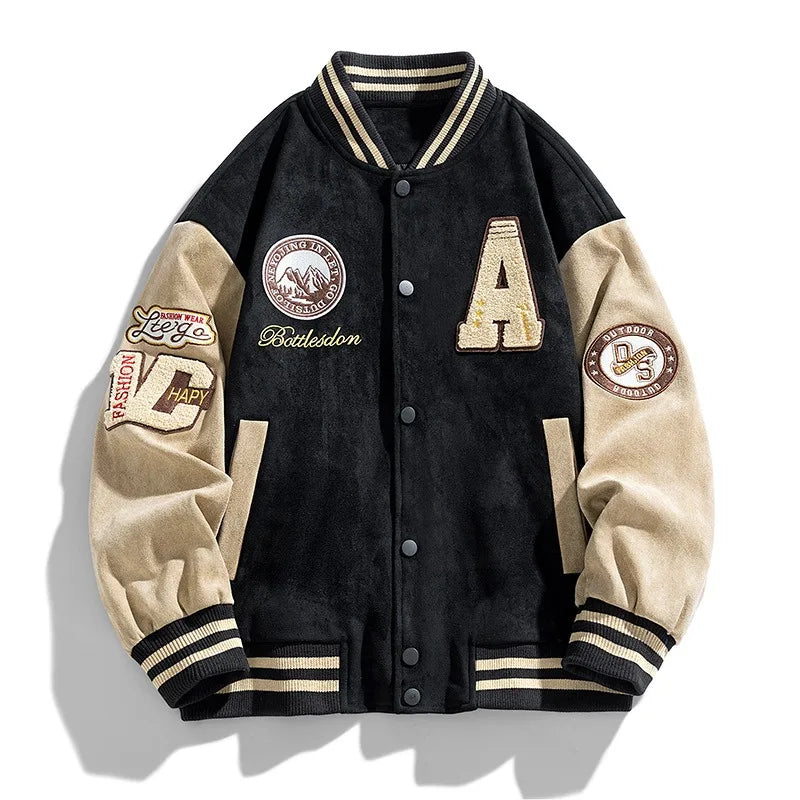 Men's Embroidered Baseball Jacket – Stylish & Classic Outerwear for Men