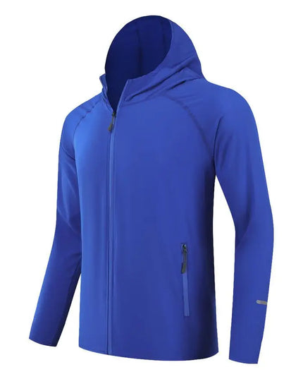 Men's Lightweight Quick-Dry Breathable Hooded Running Jacket