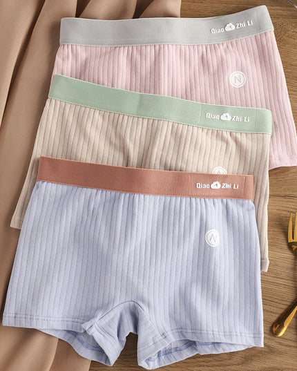 Women's 3-Pack Cotton Striped Breathable Briefs - Comfortable and Stylish Underwear Set