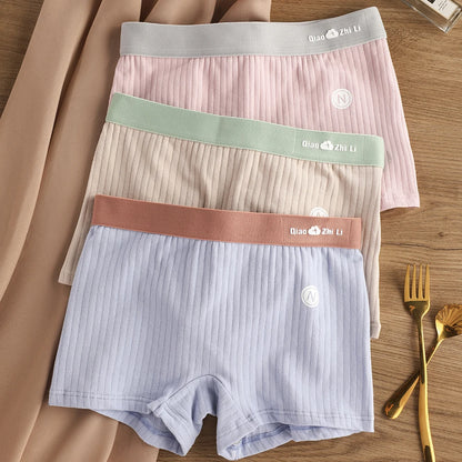Women's 3-Pack Cotton Striped Breathable Briefs - Comfortable and Stylish Underwear Set
