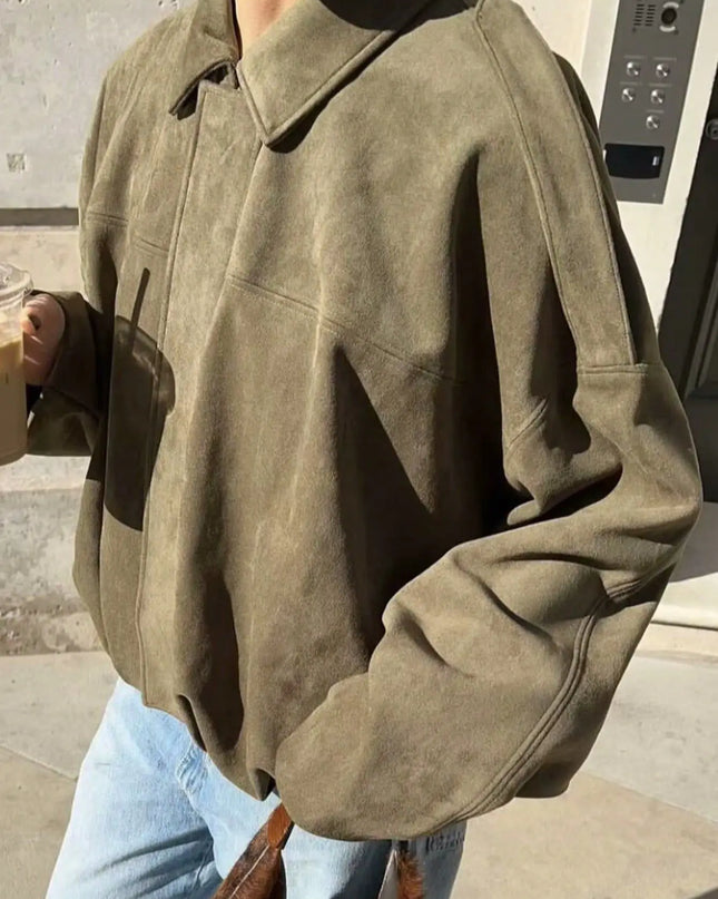 Vintage Women's Oversized Jacket - Loose Fit, Soft & Stylish Outerwear for Women