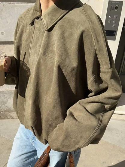 Vintage Women's Oversized Jacket - Loose Fit, Soft & Stylish Outerwear for Women