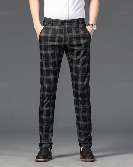 Men's Classic Stripe & Plaid Trousers – Stylish Men's Casual & Formal Pants