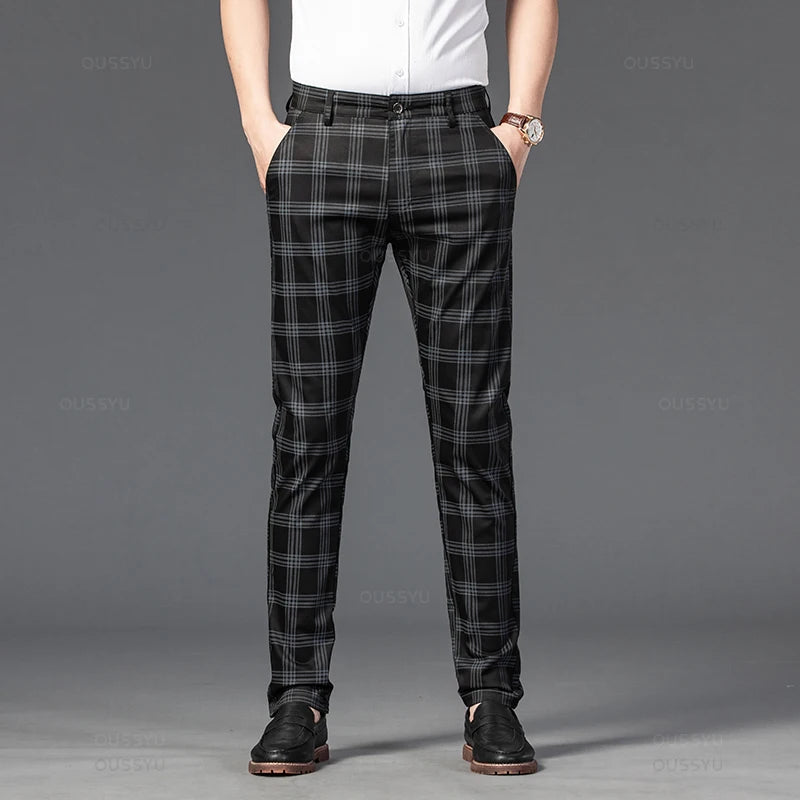 Men's Classic Stripe & Plaid Trousers – Stylish Men's Casual & Formal Pants