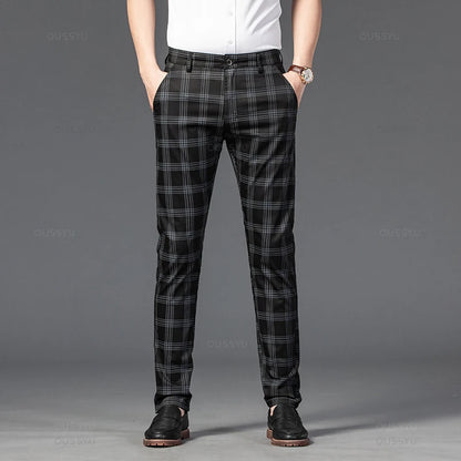 Men's Classic Stripe & Plaid Trousers – Stylish Men's Casual & Formal Pants