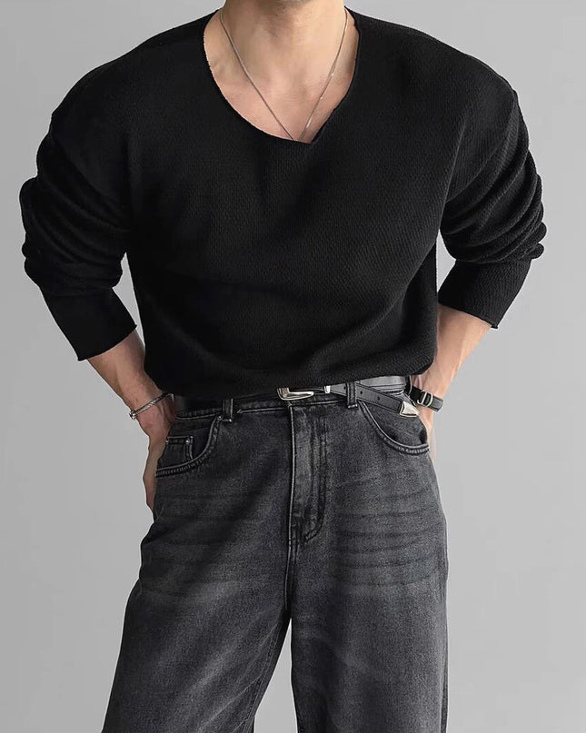 Men's Lightweight Casual Long-Sleeve Sweater