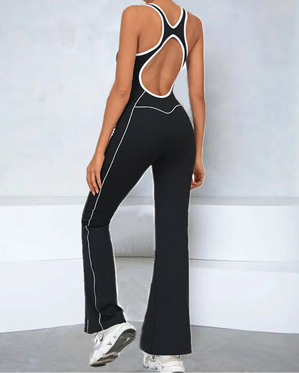 Women's One-Piece Jumpsuit - Slim Fit and Flared Style