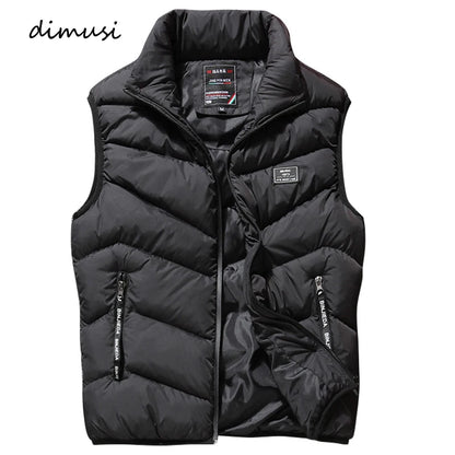 Men's Padded Vest Jacket with Zipper Pockets - Lightweight & Warm