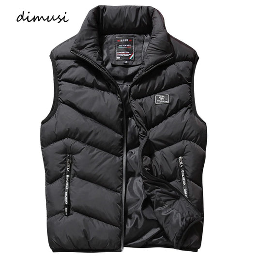 Men's Padded Vest Jacket with Zipper Pockets - Lightweight & Warm