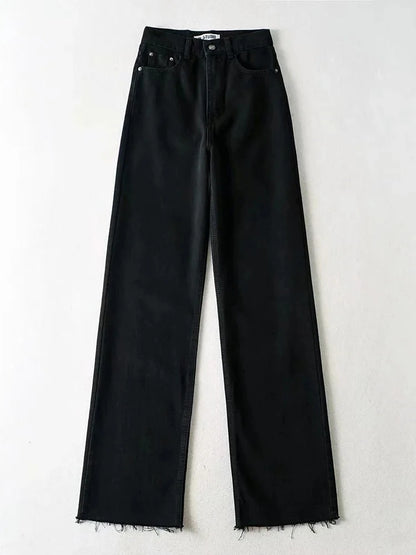 Casual Straight Leg Denim Jeans for Women - Various Colors