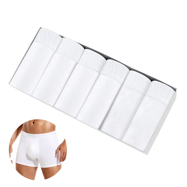 6 Pack Men's Cotton Boxer Briefs – Comfortable Men's Underwear, Breathable Boxers for Men