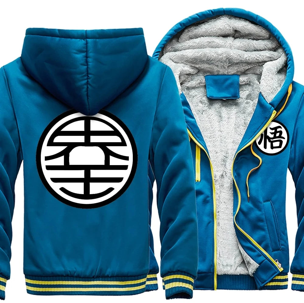 Men's Zipper Hoodie Fleece Thickened Jacket