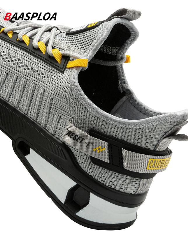 Baasploa Men's Lightweight Sneakers - Breathable, Non-Slip Designer Shoes