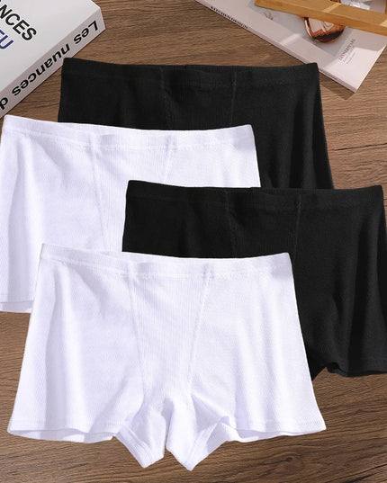 4-Pack Women's Cotton Lace Seamless Boxer Briefs