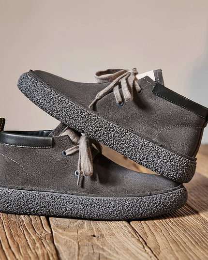 Men's Genuine Suede Leather Casual Shoes - Stylish & Comfortable Footwear for Men