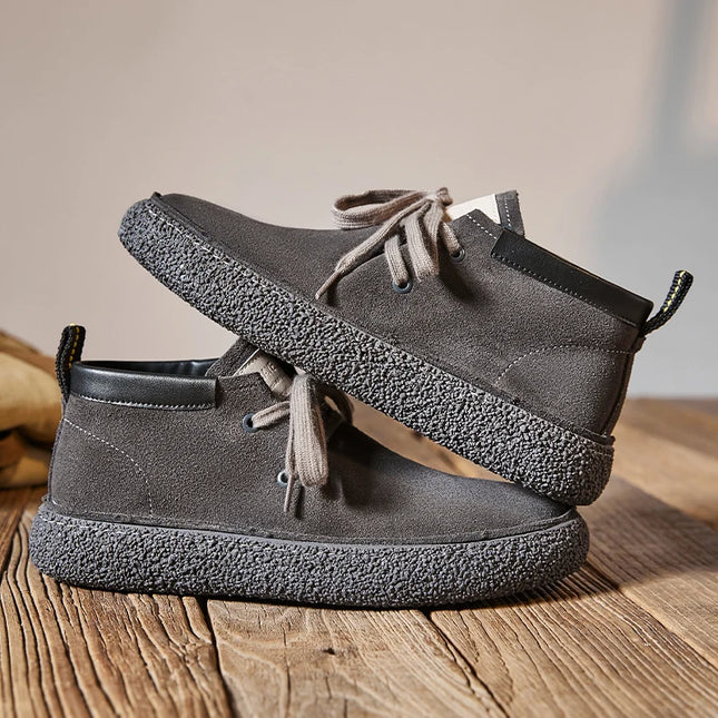Men's Genuine Suede Leather Casual Shoes - Stylish & Comfortable Footwear for Men